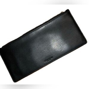 Coach Black Leather Envelope 9 pocket